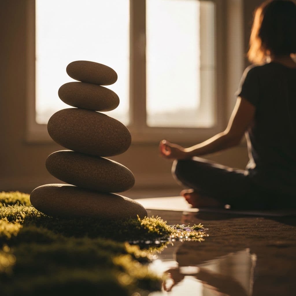 Peaceful scene representing mindfulness and presence