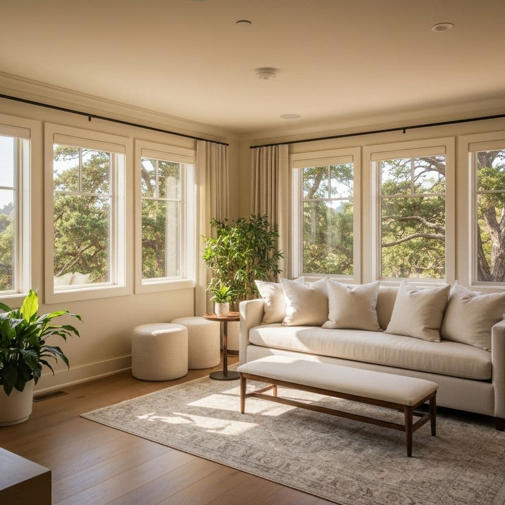 A calm, comfortable therapy room